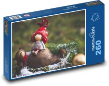 Vianočná výzdoba - medveď, vianoce Puzzle 260 dielikov - 41 x 28,7 cm 