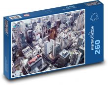 Mrakodrapy - budovy, město Puzzle 260 dílků - 41 x 28,7 cm