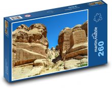 Wąwóz Al Siq - Jordania, kanion Puzzle 260 elementów - 41x28,7 cm