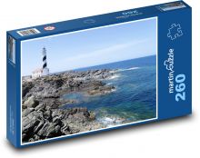 Maják - skály, moře Puzzle 260 - 41x28,7 cm