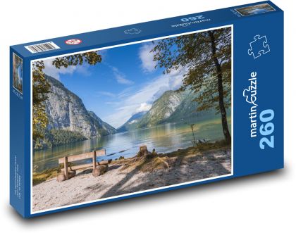 Königssee - jezero, Německo - Puzzle 260 dílků, rozměr 41x28,7 cm