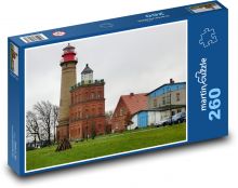 Mys Arkona - Německo, domy Puzzle 260 dílků - 41 x 28,7 cm