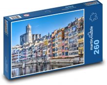 Girona - Španělsko, řeka Puzzle 260 dílků - 41 x 28,7 cm