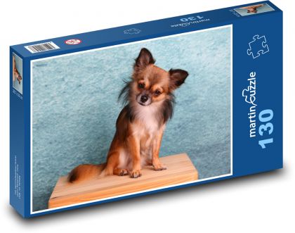 Pies Chihuahua - Puzzle 130 elementów, rozmiar 28,7x20 cm