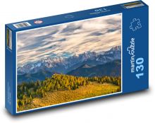 Rakousko - Alpy, hory Puzzle 130 dílků - 28,7 x 20 cm