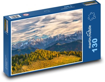 Rakousko - Alpy, hory - Puzzle 130 dílků, rozměr 28,7x20 cm