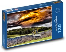 Bagr, technika Puzzle 130 dílků - 28,7 x 20 cm