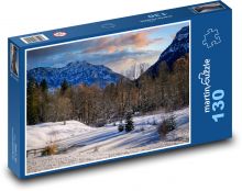 zimná krajina Puzzle 130 dielikov - 28,7 x 20 cm 