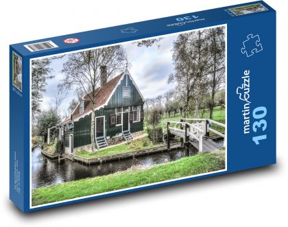 Holandia - dom - Puzzle 130 elementów, rozmiar 28,7x20 cm