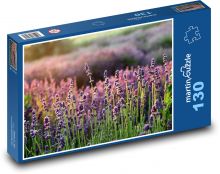 Levandule - pole, květina Puzzle 130 - 28,7x20 cm