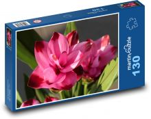Kurkuma - květ, růžový Puzzle 130 dílků - 28,7 x 20 cm