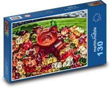 Gumoví medvídci - bonbóny, cukr Puzzle 130 dílků - 28,7 x 20 cm