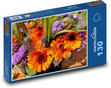Jiřina - letní květiny, zahrada Puzzle 130 dílků - 28,7 x 20 cm