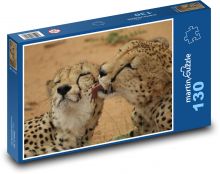 Gepard - kočka, šelma Puzzle 130 dílků - 28,7 x 20 cm