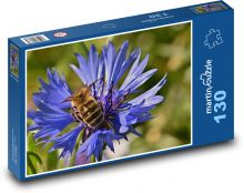 Modrá chrpa - včela, med Puzzle 130 dílků - 28,7 x 20 cm