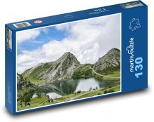 Hora - jezero Cavadonga. Španělsko Puzzle 130 dílků - 28,7 x 20 cm
