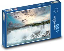 Vodopády - most, řeka Puzzle 130 dílků - 28,7 x 20 cm