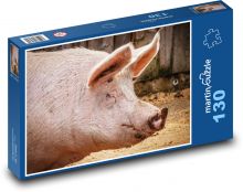 Prase domácí - farma, zvíře Puzzle 130 dílků - 28,7 x 20 cm