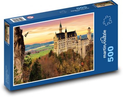 Niemcy - Zamek Neuschwanstein - Puzzle 500 elementów, rozmiar 46x30 cm