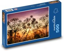 Louka při západu slunce Puzzle 500 - 46x30 cm