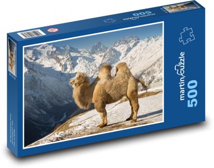Wielbłąd, góry - Puzzle 500 elementów, rozmiar 46x30 cm
