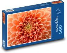 Jiřina - oranžová květina Puzzle 500 - 46x30 cm