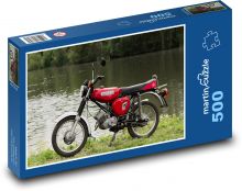 Motocykl - czerwony Simson S51 Puzzle 500 elementów - 46x30 cm
