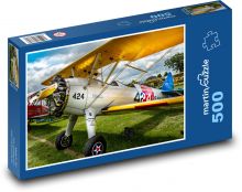Letadlo - klasický starý letoun Puzzle 500 dílků - 46 x 30 cm