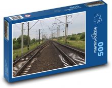 Železnice - koleje Puzzle 500 dílků - 46 x 30 cm