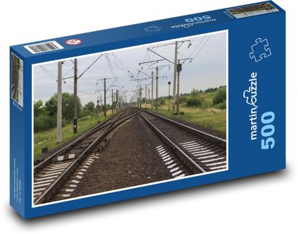 Železnice - koleje - Puzzle 500 dílků, rozměr 46x30 cm