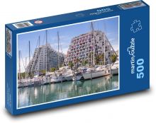 La Grande Motte - Francie, lodě Puzzle 500 dílků - 46 x 30 cm