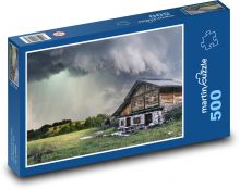 Remote cottage - thunderstorm, clouds Puzzle of 500 pieces - 46 x 30 cm 