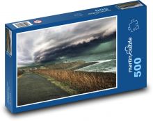 Krajina u moře - silnice, mraky Puzzle 500 dílků - 46 x 30 cm