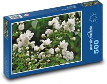 Bílý jasmín - okrasný keř, rostlina Puzzle 500 dílků - 46 x 30 cm