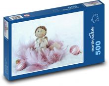 Anděl - vánoční dekorace, Vánoce Puzzle 500 dílků - 46 x 30 cm