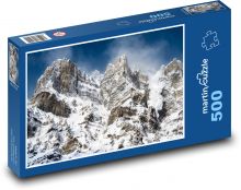 Lawina - góra, Alpy Puzzle 500 elementów - 46x30 cm