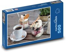 Zmrzlinový pohár - káva, dezert Puzzle 500 dílků - 46 x 30 cm