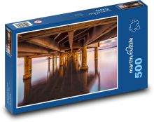 Molo - moře, pláž Puzzle 500 dílků - 46 x 30 cm