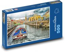 Kanał Kopenhaga - Dania Puzzle 500 elementów - 46x30 cm