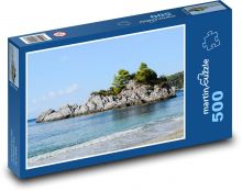 Pláž - skála, ostrov Puzzle 500 dílků - 46 x 30 cm