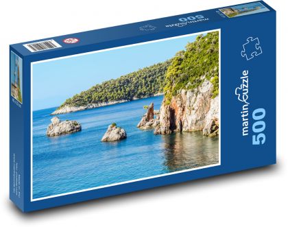 Řecko - Skopelos, moře - Puzzle 500 dílků, rozměr 46x30 cm