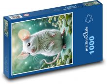Býlá myška Puzzle 1000 dílků - 60 x 46 cm
