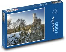 Hrad - zima Puzzle 1000 dílků - 60 x 46 cm