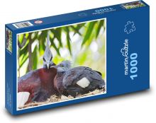 Korunovaný holub Puzzle 1000 dílků - 60 x 46 cm