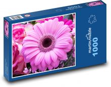 Gerbera - růže Puzzle 1000 dílků - 60 x 46 cm