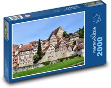 Středověké město - domy, stavby Puzzle 2000 dílků - 90 x 60 cm