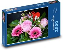 Valentýnská kytice Puzzle 2000 dílků - 90 x 60 cm