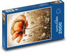 Vlčí mák Puzzle 2000 dílků - 90 x 60 cm