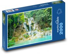 Vodopády v lese Puzzle 2000 dílků - 90 x 60 cm