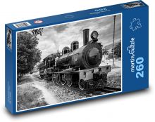 Železnice - parní lokomotiva Puzzle 260 - 41x28,7 cm